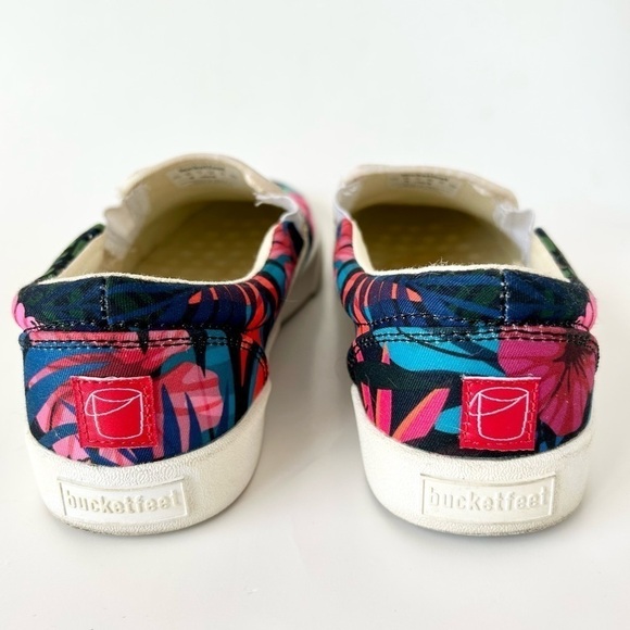 Bucketfeet Tropical Floral Palm Print Slip On Sneaker Size 7.5 - Picture 5 of 7